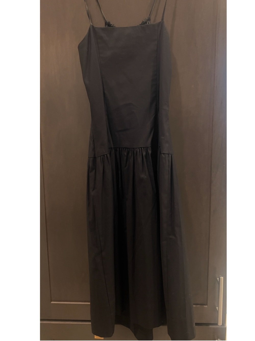 NWT Reformation Black Spaghetti-Strap Midi Dress - Picture 3 of 5